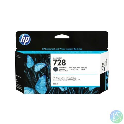 HP 728 130 ml-es matt fekete DesignJet tintapatron