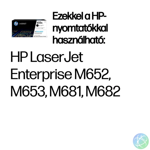 HP 655A fekete eredeti LaserJet tonerkazetta
