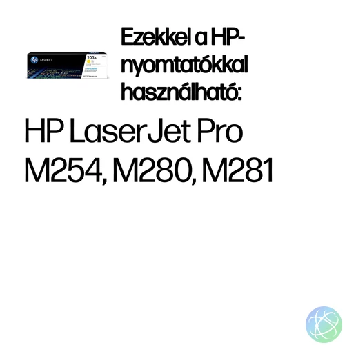 HP 203A Yellow Original LaserJet Toner Cartridge festékkazetta 1 db Eredeti Sárga