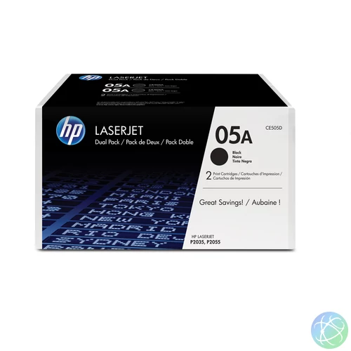 HP 05A 2 darabos fekete eredeti LaserJet tonerkazetta