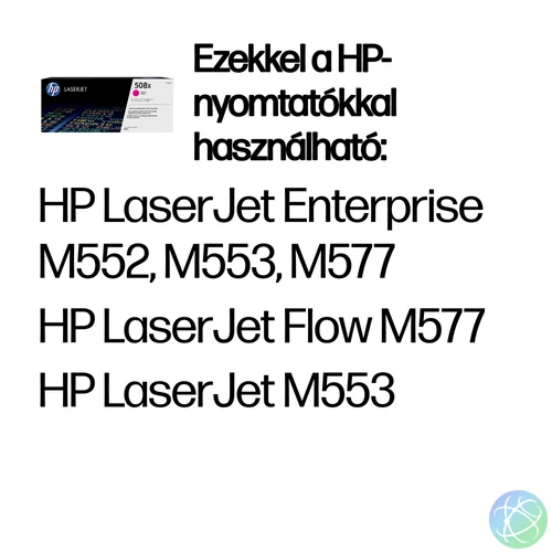 HP 508X nagy kapacitású bíbor eredeti LaserJet tonerkazetta