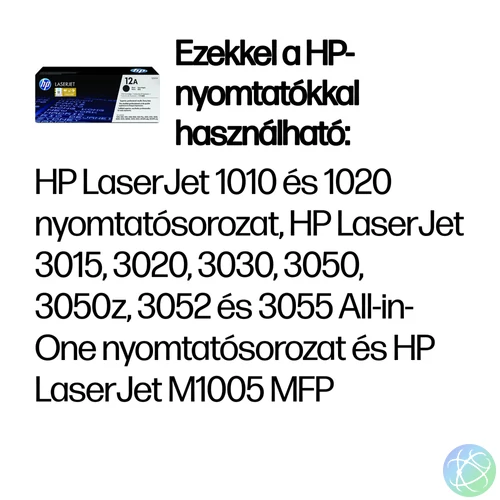 HP 12A fekete eredeti LaserJet tonerkazetta