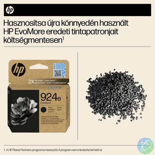 HP 924e EvoMore fekete eredeti tintapatron