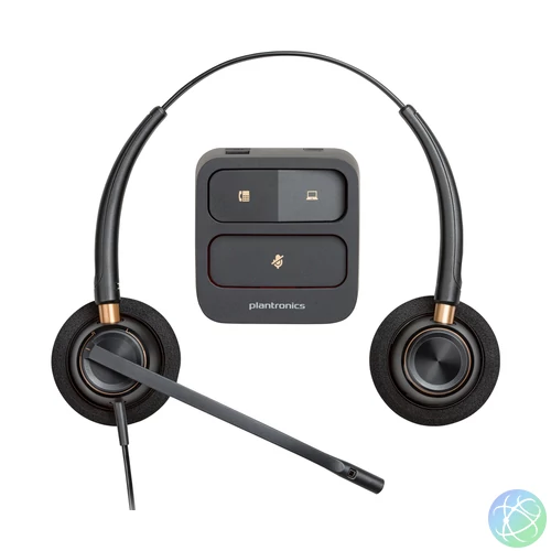 HP Poly EncorePro 520 kétfüles headset Quick Disconnect technológiával