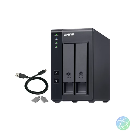 QNAP TR-002 tárolóegység burkolat HDD/SSD ház Fekete 2.5/3.5"