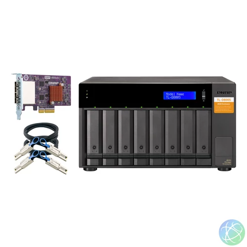 QNAP TL-D800S tárolóegység burkolat HDD/SSD ház Fekete, Szürke 2.5/3.5"