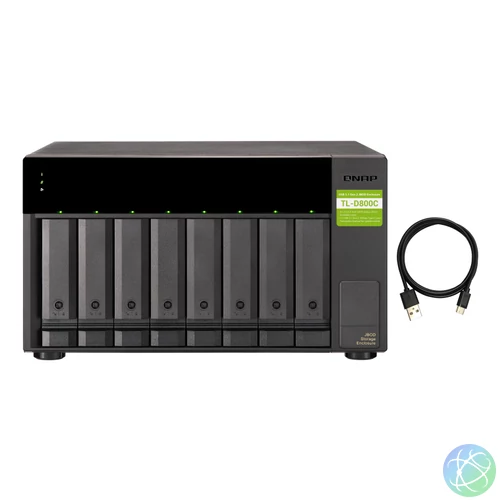 QNAP TL-D800C tárolóegység burkolat HDD/SSD ház Fekete, Szürke 2.5/3.5"