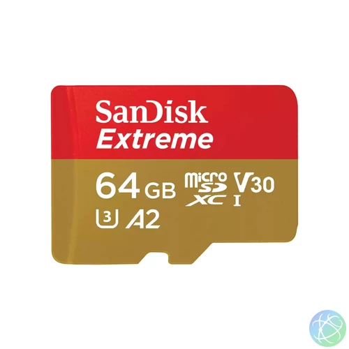 EXTREME MICROSDXC 64GB+SD ADAPTER 170MB/S 80MB/S A2 C10 V3