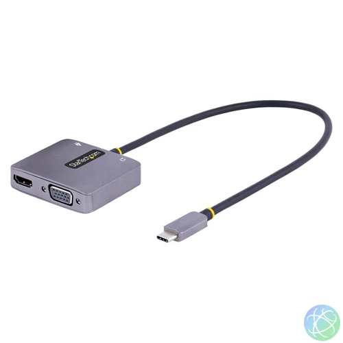 StarTech.com 122-USBC-HDMI-4K-VGA video digitalizáló adapter 3840 x 2160 pixelek Szürke
