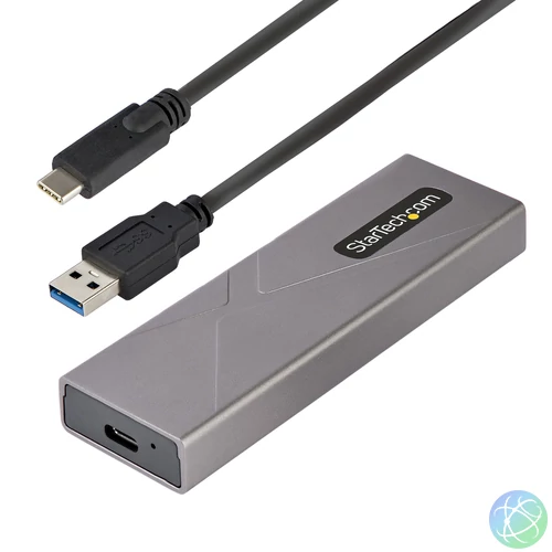 StarTech.com M2-USB-C-NVME-SATA tárolóegység burkolat Külső SSD ház Szürke M.2