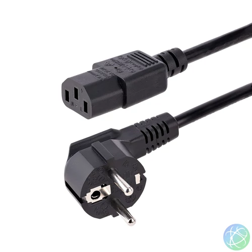 StarTech.com 713E-1M-POWER-CORD tápkábel Fekete CEE7/7 C13 csatlakozó