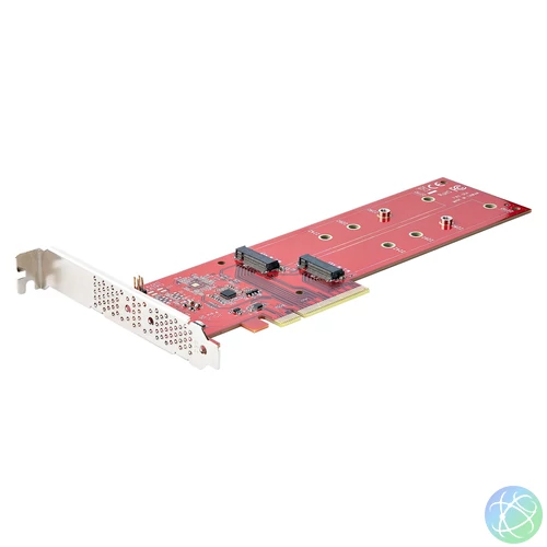 StarTech.com DUAL-M2-PCIE-CARD-B csatlakozókártya/illesztő Belső M.2