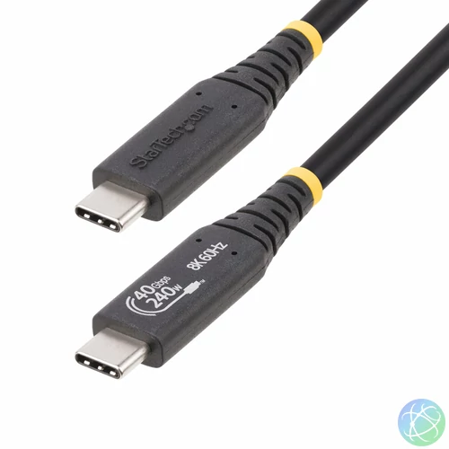 StarTech.com 1M-40G-USB4-CABLE USB kábel USB4 Gen 3x2 USB C Fekete