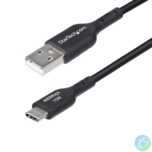 StarTech.com USB2AC1MNC USB kábel USB 2.0 1 M USB A USB C Fekete