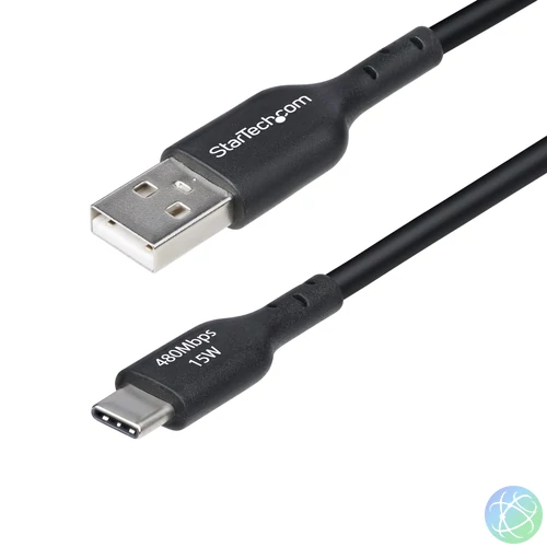 StarTech.com USB2AC15CMBK USB kábel USB 2.0 0,15 M USB A USB C Fekete