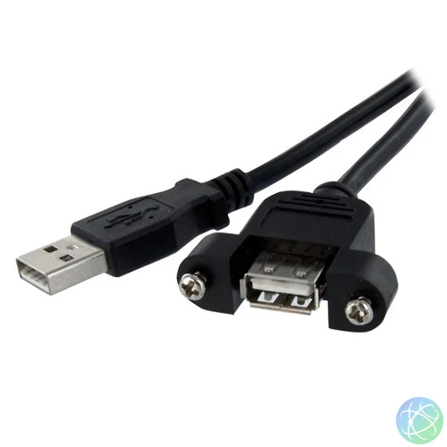 StarTech.com USBPNLAFAM1 USB kábel USB 2.0 0,3 M USB A Fekete