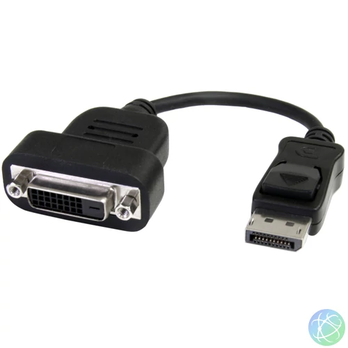 StarTech.com DP2DVIS video átalakító kábel 0,2 M DisplayPort DVI-D Fekete