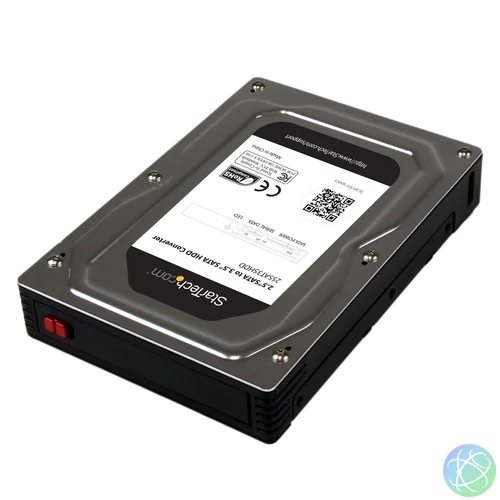 StarTech.com 25SAT35HDD beépítő keret 8,89 cm (3.5") Tárolómeghajtó tálca Fekete, Ezüst