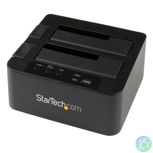StarTech.com SDOCK2U33RE duplikátor HDD/SSD másoló Fekete 1 másolatok