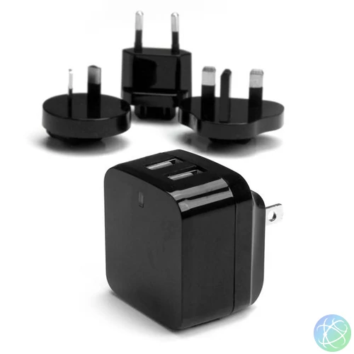 StarTech.com USB2PACBK mobiltelefon töltő Mobiltelefon, Okostelefon, Táblagép Fekete Váltakozó áram Beltéri