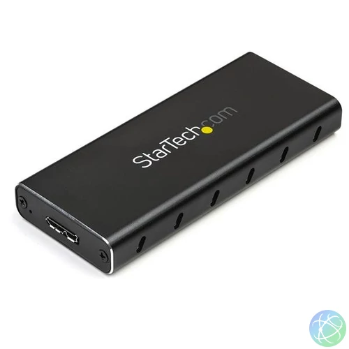 StarTech.com SM21BMU31C3 tárolóegység burkolat Külső SSD ház Fekete, Ezüst M.2