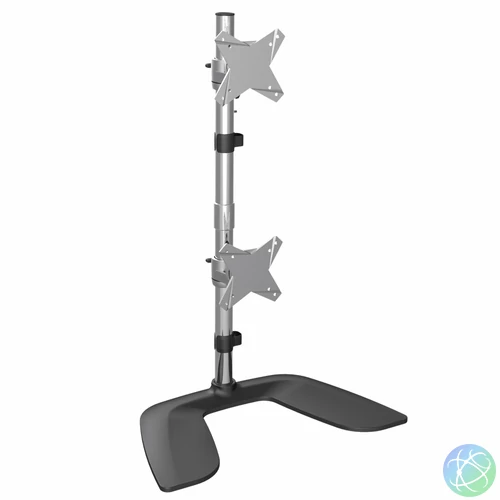StarTech.com ARMDUOVS asztali TV konzol 68,6 cm (27") Fekete, Ezüst