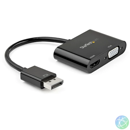 StarTech.com DP2VGAHD20 video átalakító kábel DisplayPort HDMI + VGA (D-Sub) Fekete
