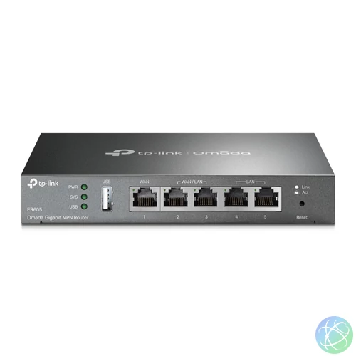 TP-Link Omada ER605 vezetékes router Gigabit Ethernet Fekete