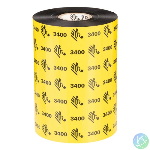 Zebra 3400 High Performance Wax-Resin festékszalag 450 M Fekete
