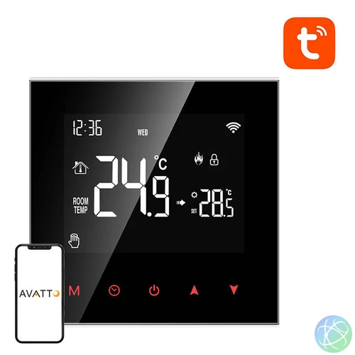 Intelligens kazánfűtés termosztát Avatto ZWT100 3A Zigbee Tuya