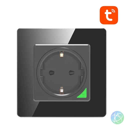 Avatto N-WOT10-EU-B TUYA WiFi fali aljzat (fekete)
