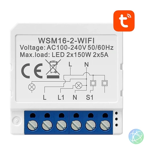 Avatto WSM16-W2 TUYA intelligens Wi-Fi fali kapcsoló
