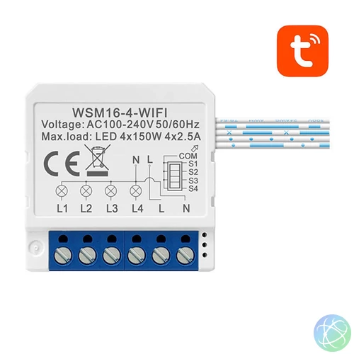 Avatto WSM16-W4 TUYA intelligens Wi-Fi fali kapcsoló