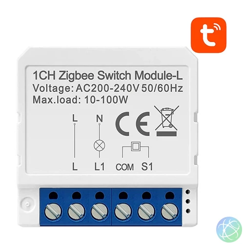 ZigBee Avatto LZWSM16-W1 Semleges nélküli TUYA intelligens aljzatkapcsoló