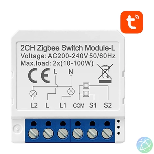 ZigBee Avatto LZWSM16-W2 Semleges nélküli intelligens kapcsoló TUYA