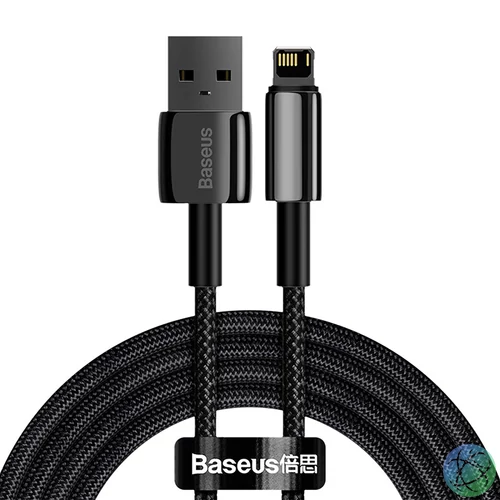 Baseus Tungsten Gold USB-Lightning kábel, 2,4A, 2m (fekete)