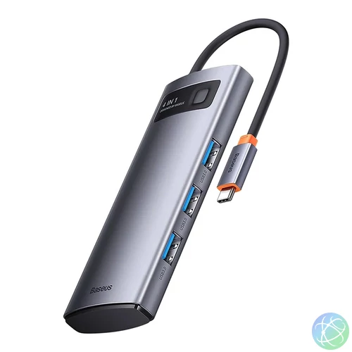 Baseus Metal Gleam Series 4 az 1-ben hub, USB-C - 4x USB 3.0