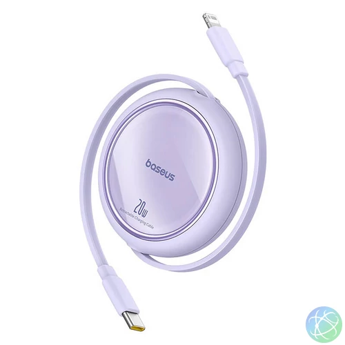 USB kábel Baseus Free2Pull USB-C és iP 20W 1m (lila)