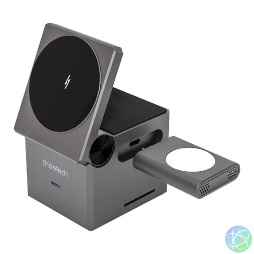 Choetech T632-F 3 az 1-ben 15W-os vezeték nélküli töltő (fekete)