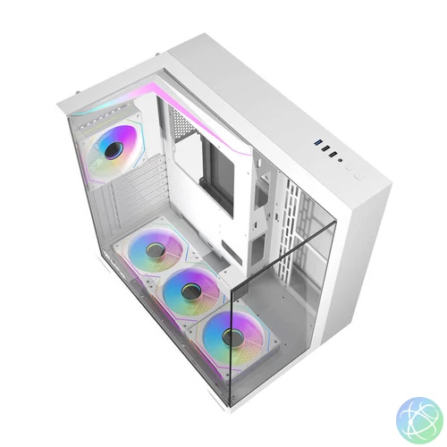 Darkflash TH285 számítógépház + 4 ventilátor (fehér)