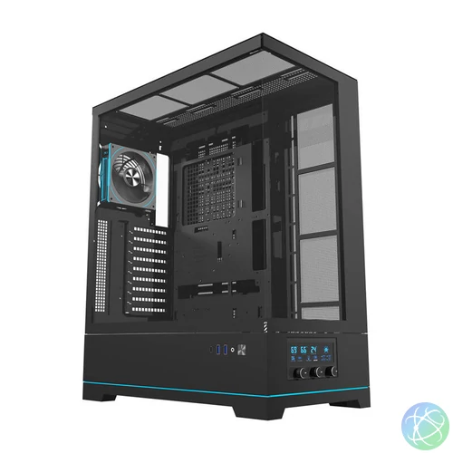Darkflash DY451L PRO számítógépház ventilátorral (fekete)