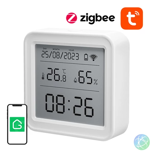 Zigbee Gosund ST17 LCD intelligens hőmérséklet és páratartalom érzékelő Tuya