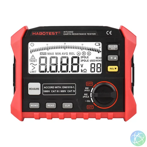 Habotest HT2302 digitális földelés és ellenállás mérő