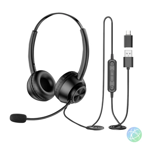 Vezetékes headset mikrofonnal New Bee H368