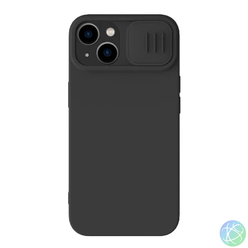 Nillkin CamShield Silky szilikon tok iPhone 15 Plus készülékhez (fekete)