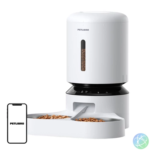 Petlibro Granary ételadagoló dupla tállal, Wifi, 5L(fehér)
