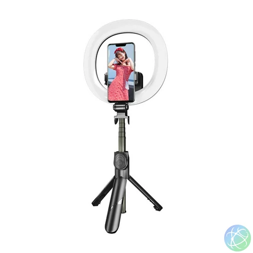 Selfie bot / állvány Puluz LED fénygyűrűvel