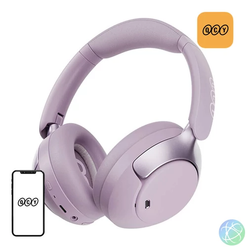 QCY H3 pro ANC vezeték nélküli fejhallgató (lila)