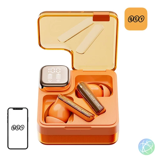 TWS QCY MeloBuds Neo T31 fejhallgató (narancssárga)