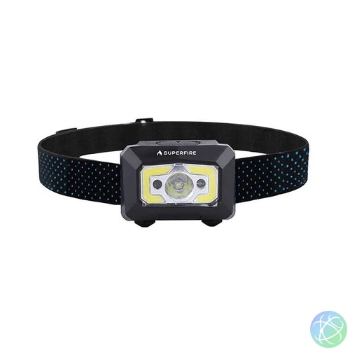 Fejlámpa Superfire X30 – 340 lm, USB, 5 mód, 130 m